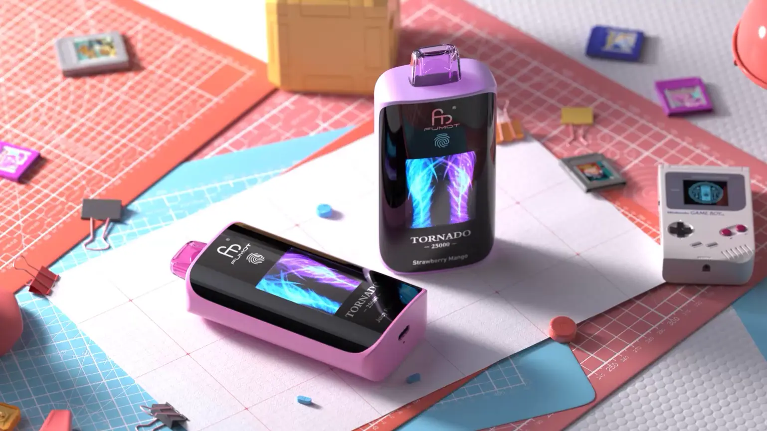 Fumot Tornado 25000 Einweg E-Zigarette mit TFT-Touchscreen und Wattage-Steuerung